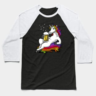 Unicorn Beer Party Baseball T-Shirt